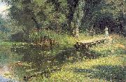 Polenov, Vasily Overgrown Pond Germany oil painting artist